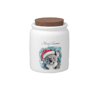 Aussie Christmas Cheer, Koala Bear custom Candy Jar