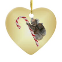 Aussie Christmas Koalas on Candy Cane