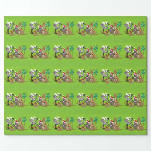 Aussie christmas santa koala wrapping paper