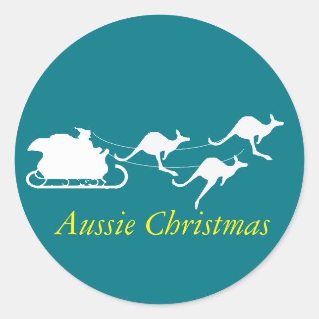 Aussie Christmas sticker down under style holidays (Front)