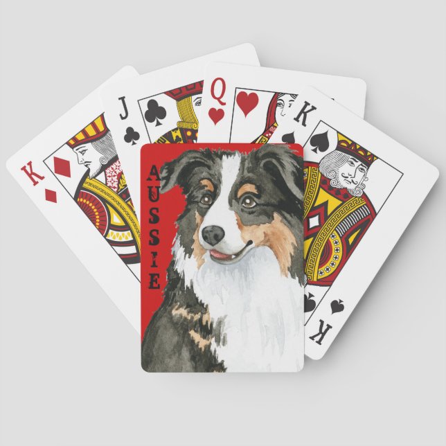 Aussie Color Block Poker Cards (Back)