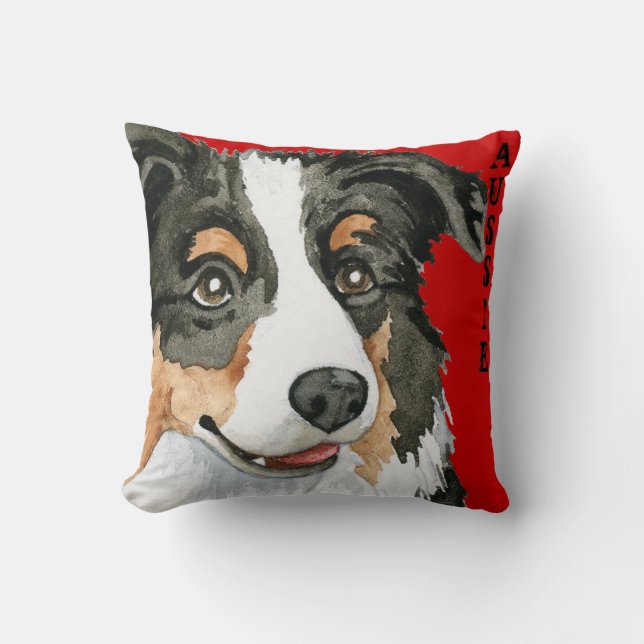 Aussie Color Block Throw Pillow (Front)