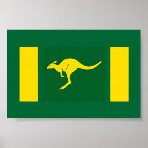 Aussie Colors Kangaroo Poster