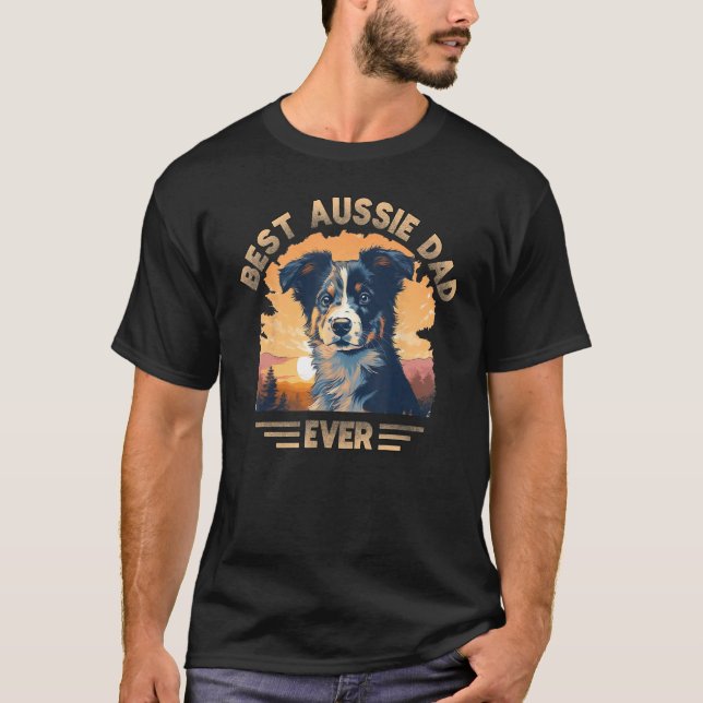 Aussie DAD Australian Shepherd 1 T-Shirt (Front)