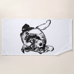Aussie Dog Beach Towel – Calm & Loyal Design