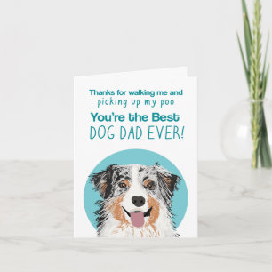 Aussie Dog Dad father's day card