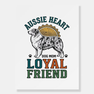 Aussie Dog Lover Vintage Engraved Shepherd Art_1 Foam Board
