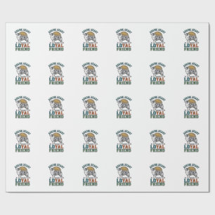 Aussie Dog Lover Vintage Engraved Shepherd Art_1 Wrapping Paper