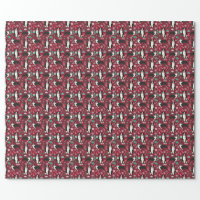 Red Wreath Wrapping Paper