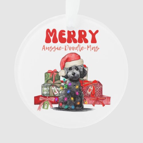 Aussie Doodle Christmas_ Merry Aussie_Doodle_Mas Ornament