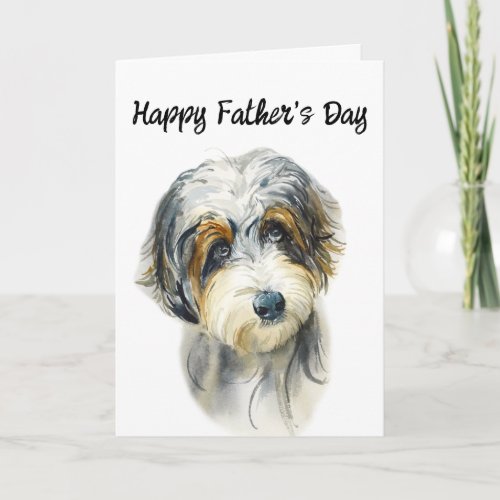 Aussie Doodle Editable Dog Dad Fathers Day Card