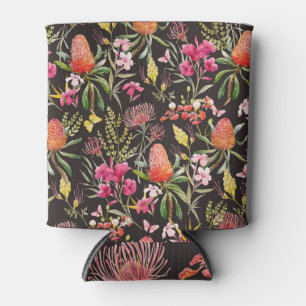Aussie Flora: Tropical Watercolor Fusion Can Cooler