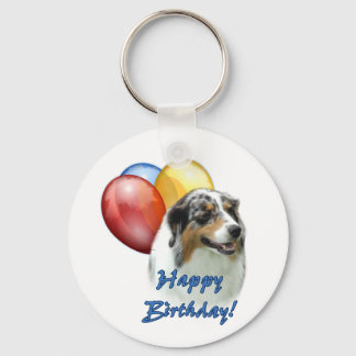 Aussie Happy Birthday Balloons Keychain