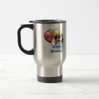 Aussie Happy Birthday Balloons Travel Mug