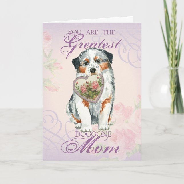 Aussie Heart Mom Card (Front)