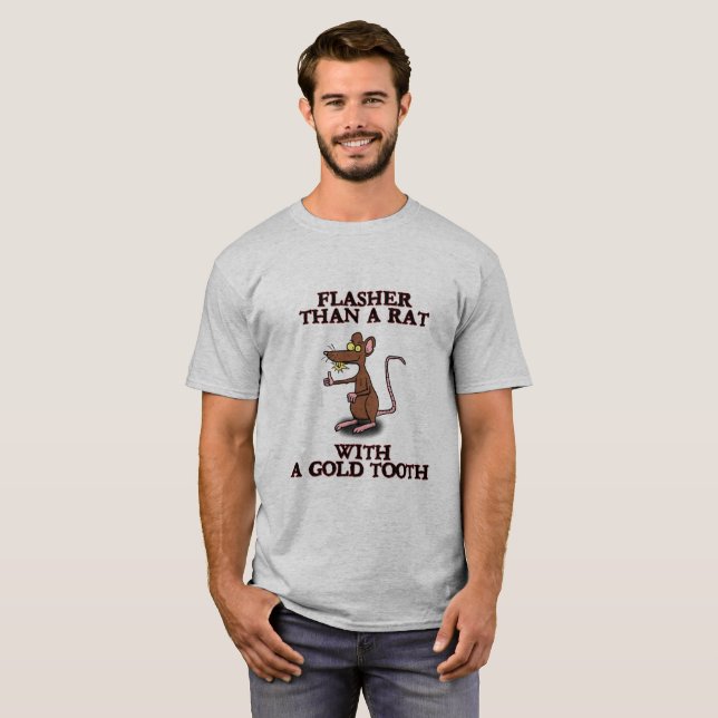 Aussie humour rat cartoon funny saying T-Shirt (Front Full)