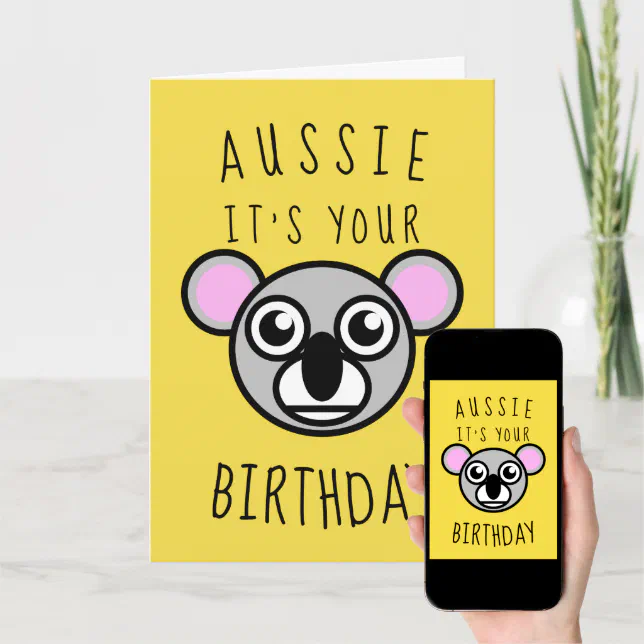 Aussie It's Your Birthday Card | Zazzle