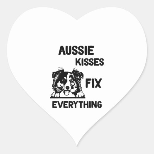 Aussie kisses fix everything dad Australian Heart Sticker