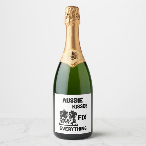 Aussie kisses fix everything dad Australian Sparkling Wine Label