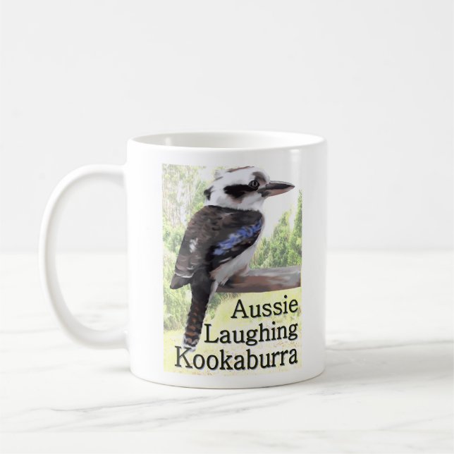 Aussie Laughing Kookaburra Coffee Mug (Left)