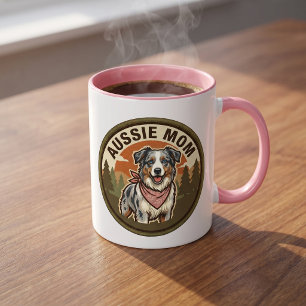 Aussie Mom Coffee Mug Australian Shepherd Mom Gi