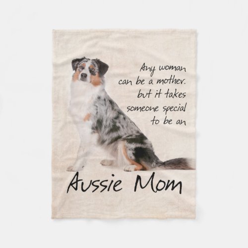 Aussie Mom Fleece Blanket