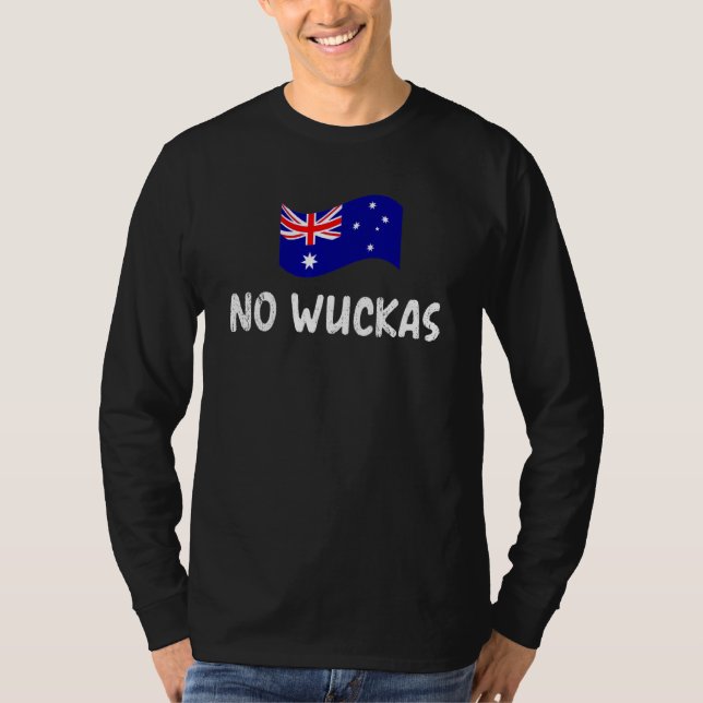 Aussie no wuckas lingo worries none Australia T-Shirt (Front)