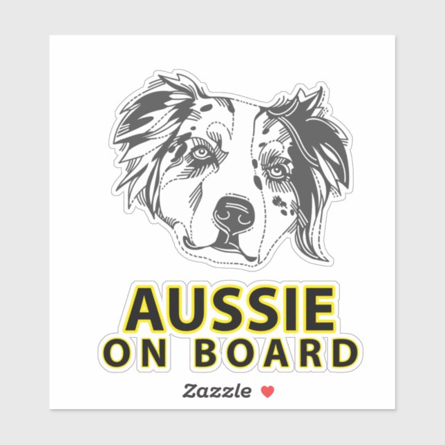 Aussie On Board Sticker (Sheet)