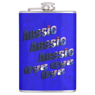 Aussie Oye Picture Logo, Flask