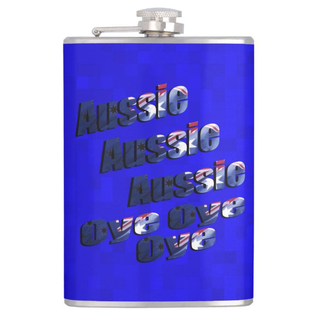 Aussie Oye Picture Logo, Flask (Front)