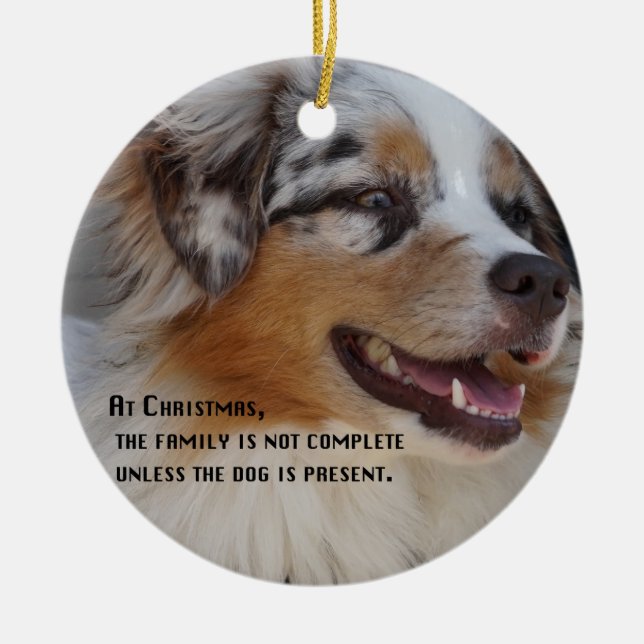 Aussie present ceramic ornament (Front)