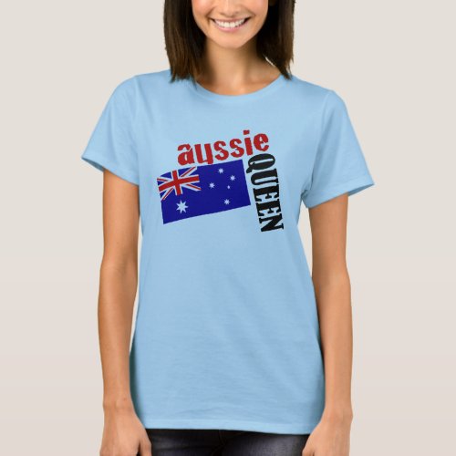 Aussie Queen  Flag T_Shirt