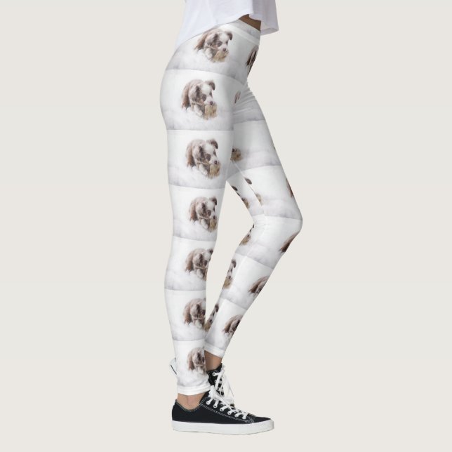 aussie red merle pup leggings (Right)