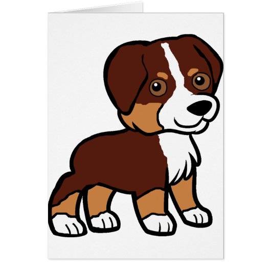 aussie red tri cartoon cards (Front)
