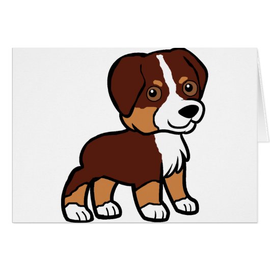 aussie red tri cartoon cards (Front Horizontal)