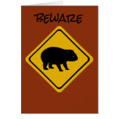 Aussie road sign wombat (Front)