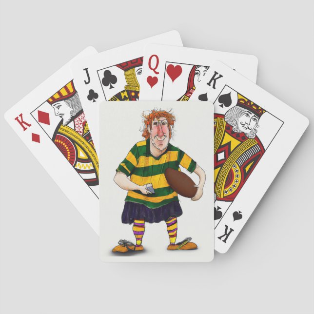Aussie Rugby Player - Playing Cards (Back)