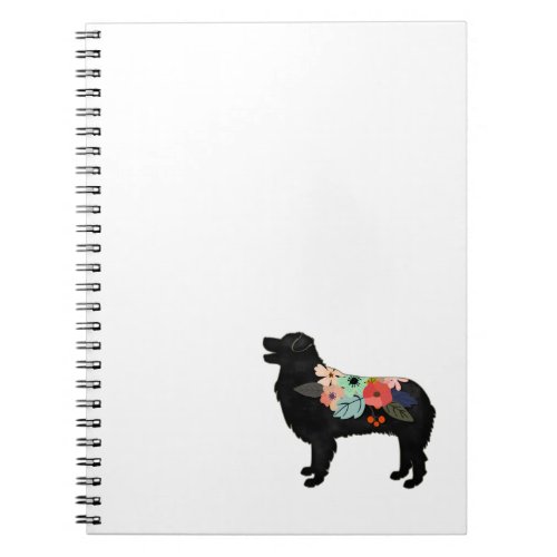 Aussie Shepherd Dog Breed Bohemian Floral Saddle Notebook
