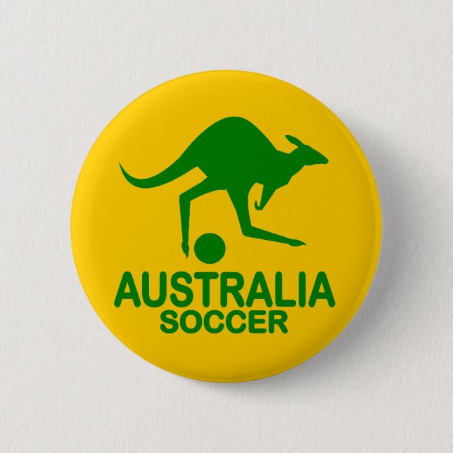 Aussie soccer green button (Front)