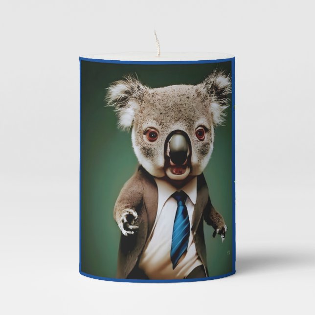  Aussie Space Pillar Candle (Front)