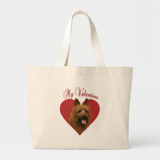 Aussie Terrier Valentine Large Tote Bag