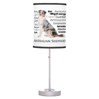 Aussie Traits Table Lamp by ForLoveofDogs at Zazzle