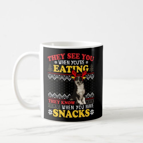 Aussie Ugly Christmas They See YouRe Eating Xmas  Coffee Mug