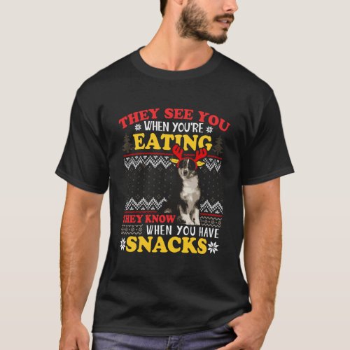 Aussie Ugly Christmas They See YouRe Eating Xmas  T_Shirt