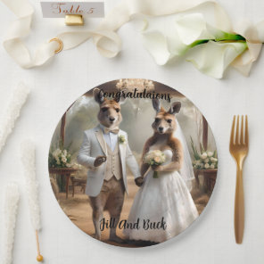 Aussie Weddings Australian Kangaroos Get Hitched, Paper Plates