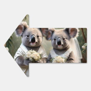 Aussie Weddings Australian Koalas, Wedding Sign