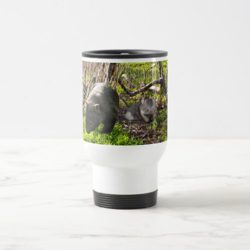 Aussie Wombats And Kangaroos Travel Mug