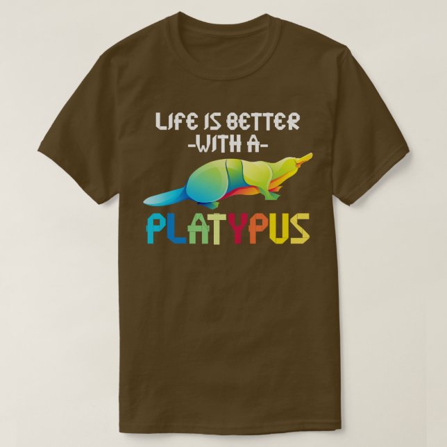 Aussie Zoo Keeper Australia Animal Platypus T-Shirt (Design Front)