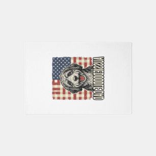 Aussiedoodle Dad Patriotic Vintage Dog Shirt Desig Rug