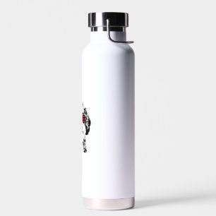 Aussiedoodle Dog 4th July America USA Flag Water Bottle